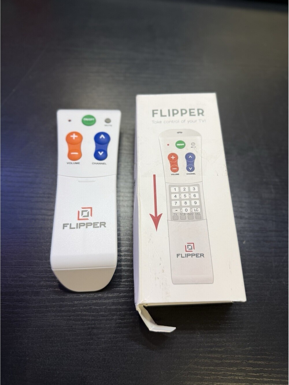 Flipper Flip V14 Big Button Universal TV Remote Senior Elderly w/ Box